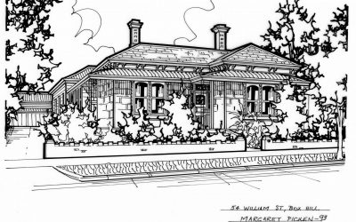 Sketches of Box Hill and Burwood Properties